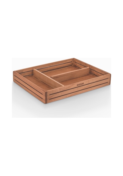 Woodsaka 3line Sade Organizer & Aksesuar Kutusu - Kiraz Ağacından