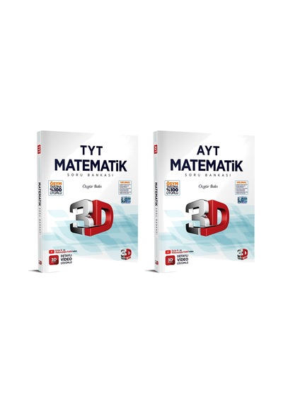 3d Yayınları Tyt-ayt Matematik Soru Bankası Set 2 Kitap