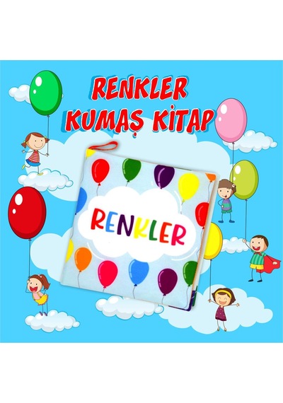 Tox Renkler Kumaş Sessiz Kitap T135 - Bez Kitap , Eğitici Oyuncak , Yumuşak Ve Hışırtılı