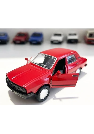 Toros Çek Bırak Metal Araba 13 Cm Sesli Işıklı Kırmızı