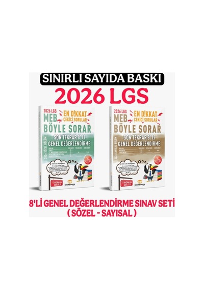 Sinan Kuzucu 8. Sınıf Lgs Genel Değerlendirme Son 8 Kitap Seti