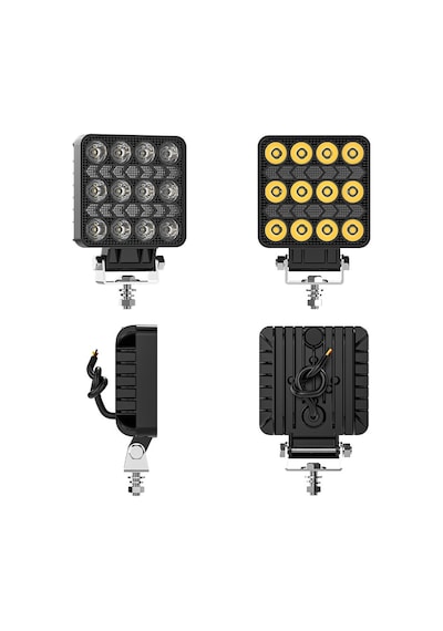 Off Road Çalışma Lambası Ve Sis Farı 4 İnç Selamlamalı Çakar İkaz Gündüz Led Drl 2 Mod 12/24 V