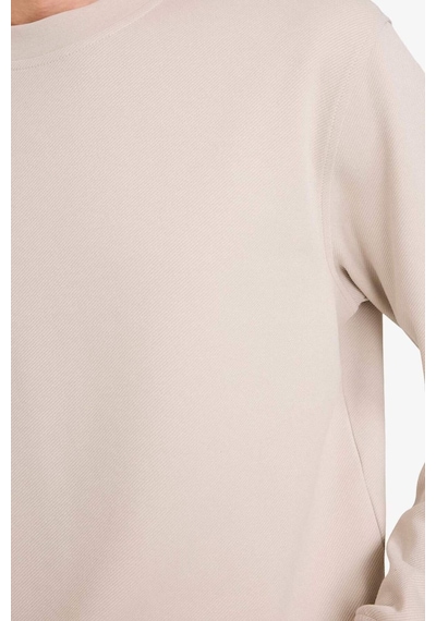 Defacto Bisiklet Yaka Basic Düz Sweatshirt G6721ax25aubg766 Bej-bg766