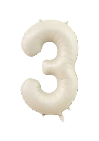 3 Rakam Krem Folyo Balon 80 Cm