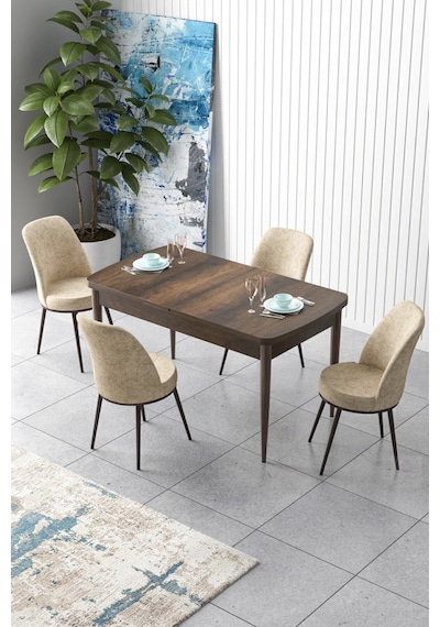 Canisa Concept Zen Serisi 80x132 Mdf Açılabilir Barok Ahşap Desen Masa Takımı Ve 4 Krem Sandalye Masa Barok Sandalyeler Krem Canisa Concept Zen Serisi 80x132 Mdf Açılabilir Barok Ahşap Desen Masa Takımı Ve 4 Krem Sandalye Masa Barok Sandalyeler Krem