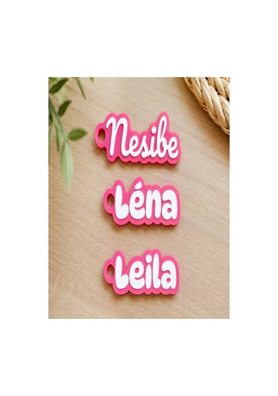 Kişiye Özel Anahtarlık Pembe Pembe