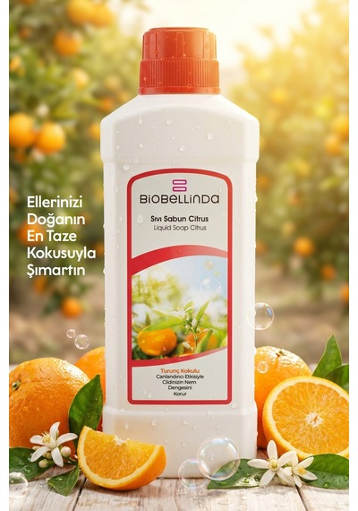 Doğal Sıvı Sabun Citrus Turunç Kokulu Temizliğin En Güçlü Formülü 750 Ml Diğer