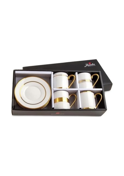Luces Gold 4 Kişilik Kahve Fincan Takımı Açık Ahşap