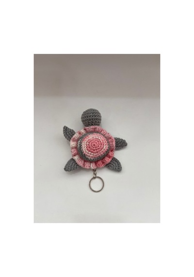 Amigurumi Örgü Kaplumbağa Anahtarlık - - El Yapımı Tasarım Pembe Pembe