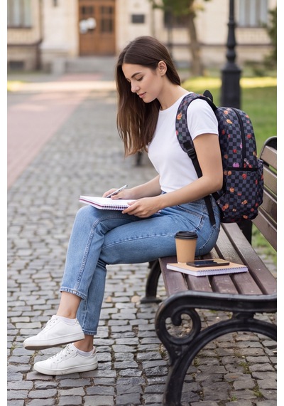 Novabag Laptop Bölmeli 3 Gözlü Ergonomik Okul Ve Günlük Sırt Çantası Ortaokul Lise Üniversite Ge... Siyah - Gri