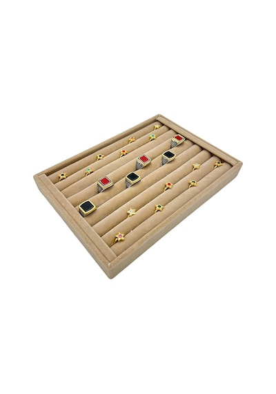 Yüzük Küpe Koldüğmesi Takı Standı Açık Kahve 17 X 24 Cm