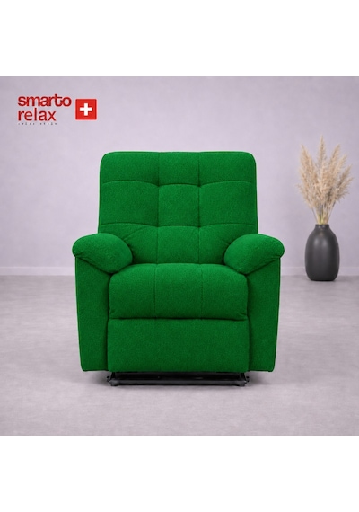 Smarto Relax Porto Liftli Çift Motorlu Elektrikli Ayağa Kalkma Destekli Polyester Hasta Ve Baba Tv Koltuğu Yeşil