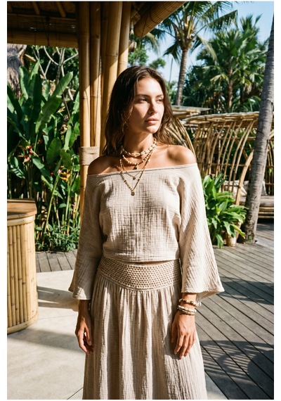 Fashion Cocktail Antik Roma Cepli Elastik Bel Örgü Detaylı Yırtmaçsız Etek Kayık Yaka Geniş Kol Salaş Kısa Crop Bluz Doğal Naturel Müslin Bohem Tatil Sahil Yazlık İkili Takım Kadın Set Vizon Fashion Cocktail Antik Roma Cepli Elastik Bel Örgü Detaylı Yırtmaçsız Etek Kayık Yaka Geniş Kol Salaş Kısa Crop Bluz Doğal Naturel Müslin Bohem Tatil Sahil Yazlık İkili Takım Kadın Set Vizon