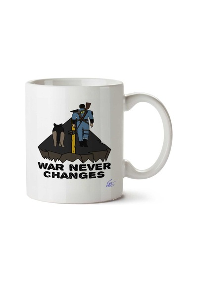 Fallout War Never Changes İki Tarafı Baskılı Kupa Bardak Çok Renkli