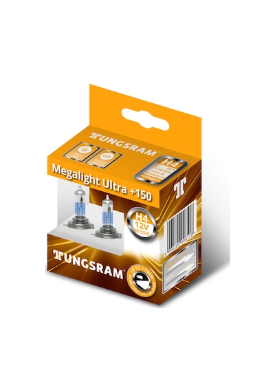 Tungsram H4 12v 60/55w Megalıght Ultra 150% Fazla Işık