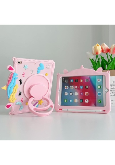Samsung Galaxy Uyumlu Tab A7 10.4 T500 T505 T507 Kılıf Cute Dolls Standlı Eğlenceli 3d Karekterli Çocuk Kılıfı Kılıf