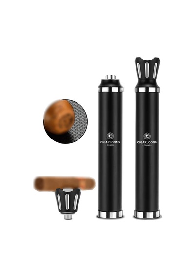 Cigarloong Metal Puro Kılıfı Delicili Sehpalı Tekli Siyah 60 Ring