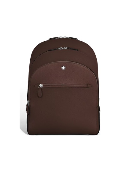 Montblanc Sartorial Deri 3 Bölmeli Orta Boy Sırt Çantası 222929 Kahverengi