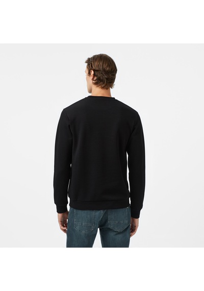 Nautica Erkek Siyah Classic Fit Sweatshirt Düz K57090t Siyah
