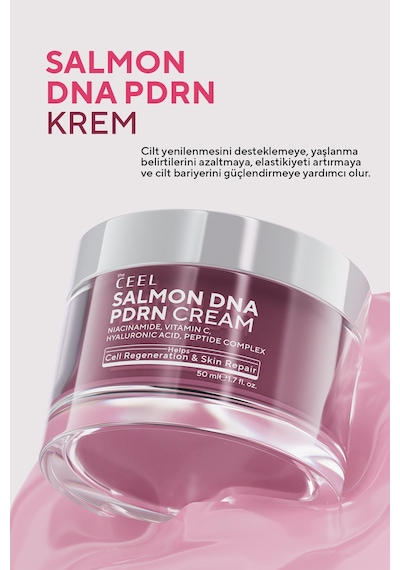 The Ceel Somon DNA PDRN Onarıcı & Yenileyici Yüz Kremi – Seramid & Peptit Kompleksi 50 ml