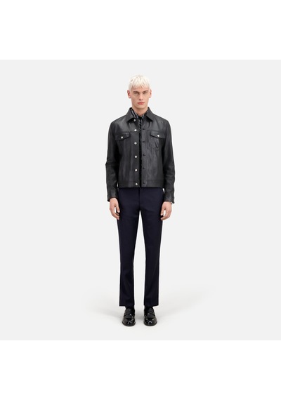 The Kooples Erkek Siyah Deri Ceket