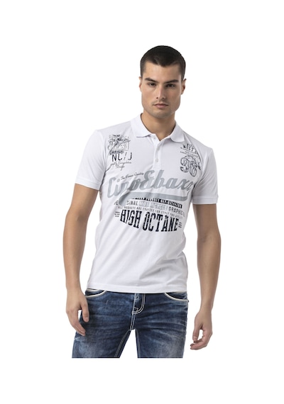 Ct794 Men S Urban Graphic Print T-shirt WHITE