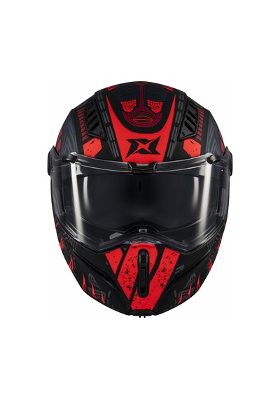 Axxis Ghostfighter Sv Boho C3 Motosiklet Çene Açılır Kask Siyah Kırmızı