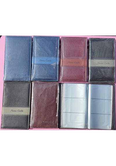 Kartvizitlik Suni Deri Kısa 24 Yaprak 144 Kartlık 11.5x20 Cm