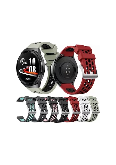 Samsung Gear S3 Ve Huawei Watch Gt Gt2 Silikon Kordon Kayış Saat Seçeneği-Saatli