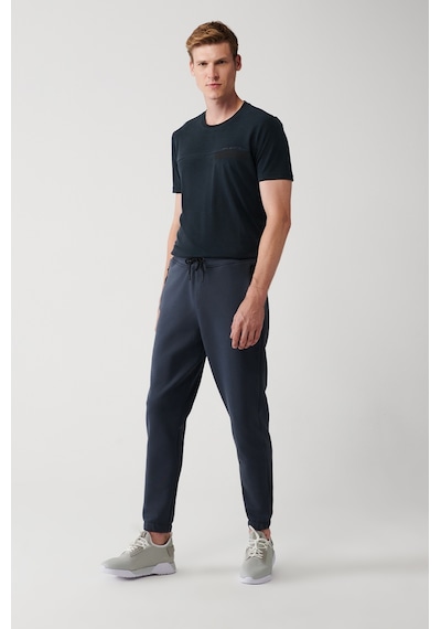 Avva Antrasit Eşofman Altı Esnek Yumuşak Doku İnterlok Kumaş Lastikli Paça Unisex Standart Fit Normal Kesim   B003400 Antrasit
