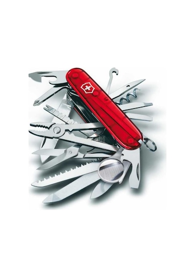 Victorinox 1.6795.T Swiss Champ Red Trans (33) Kamp Çakı Kırmızı