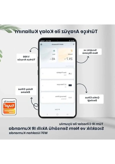 Dahili Sıcaklık Ve Nem Sensörlü Wifi Kumanda, Tuya Uyumlu .