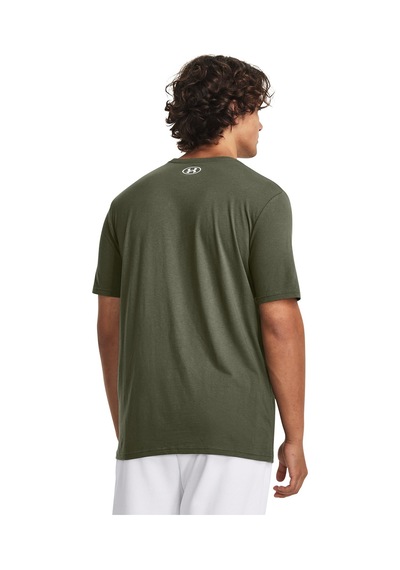 Under Armour Camo Chest Stripe Erkek Yeşil Yuvarlak Yaka Tişört Yeşil