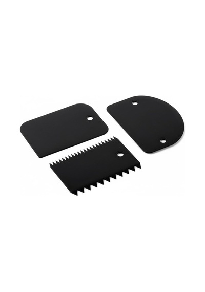 3'lü Hamur Kazıyıcı Ve Şekillendirici Set Pasta Spatulası Seti Kek Kreması Düzleştirici, Hamur Kesici, Diğer