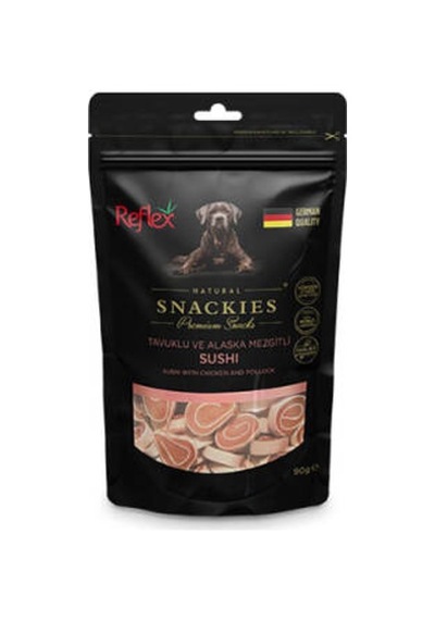 Snackies Natural Tavuklu Ve Alaska Mezgitli Sushi Tahılsız Köpek Ödül Maması 90 Gr