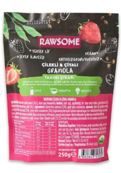 Glutensiz Çilekli & Çiyalı Granola 250 G
