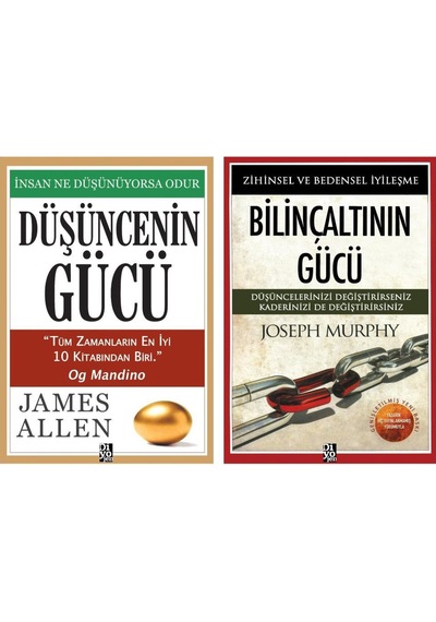 Diyojen Yayıncılık Düşüncenin Gücü + Bilinçaltının Gücü 2 Kitap Set