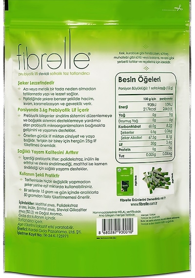 Fibrelle Prebiyotik Lifli Stevialı Tatlandırıcı 400 G