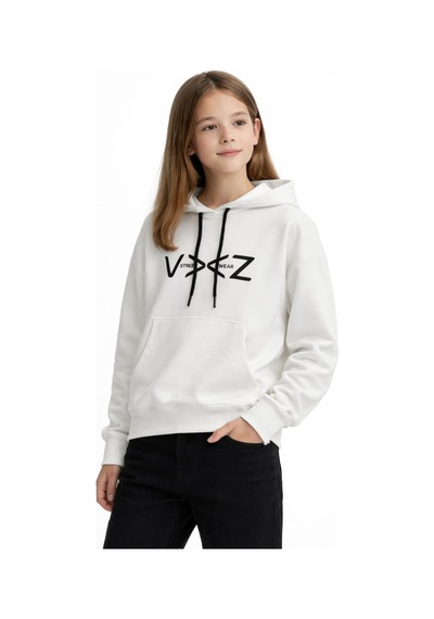 Kız Çocuk Kapüşonlu Sweatshirt Bgl-st05274 Ekru