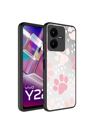 Vivo Y35 Kılıf Aynalı Desenli Kamera Korumalı Parlak Zore Mirror Kapak Pati