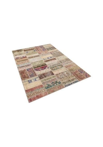 Yaratıcı Desenlerle Süslenmiş Patchwork Halı 230x160 Cm 6329