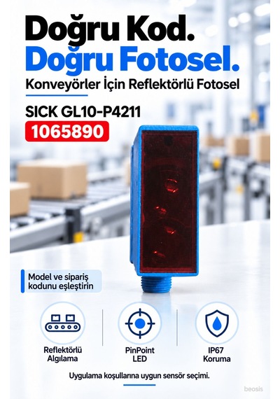 Sıck Gl10-p4211 Reflektörlü Fotosel 1065890