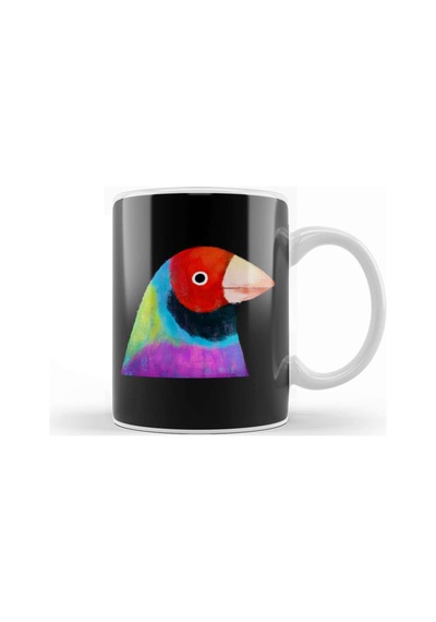Gouldian Finch Bird 01 Kupa Bardak Porselen Karışık