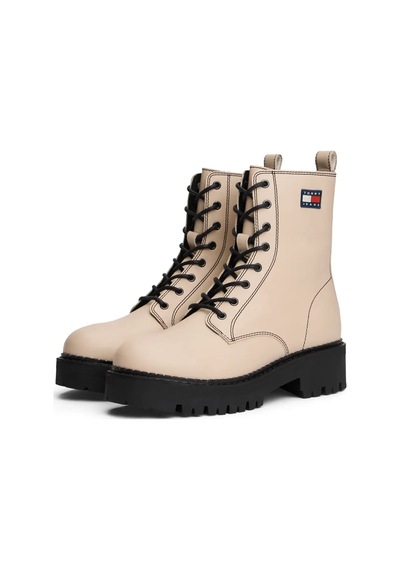 Tommy Hilfiger Tjw Urban Lace Up Bo Bej Kadın Bot