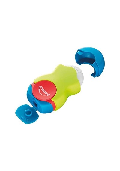 Maped Ofis Ve Kırtasiye 049121 Kalemtraş, Loopy Tek Delikli Silgili, Renkli