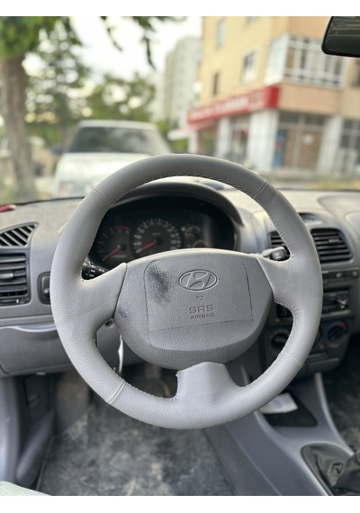Hyundai Accent Admira Araca Özel Direksiyon Kılıfı Airbeg Gri Ren