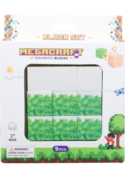 Megacraft 9 Parça Karlı Ağaç Çimen Blok