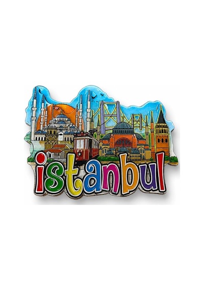 Dekorasyon Ürünü Turistik Hatıra Mutfak Dekoru İstanbul Temalı Silikon Buzdolapı Süsü Magnet