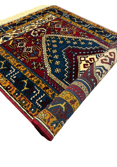 El Dokuma Yahyalı Halısı 103x185 Kök Boya %100 Yün Halı Kırmızı