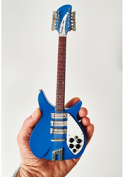 El Yapımı 1/4 Ölçek Minyatür Elektro Gitar Rickenbacker 330 12s